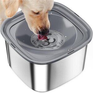 Dog Water Bowl No Spill, 101oz /3L Pet Water Bowl No Drip Slow Water Feeder \